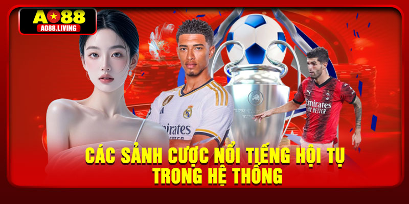 Các sảnh cược nổi tiếng hội tụ trong hệ thống