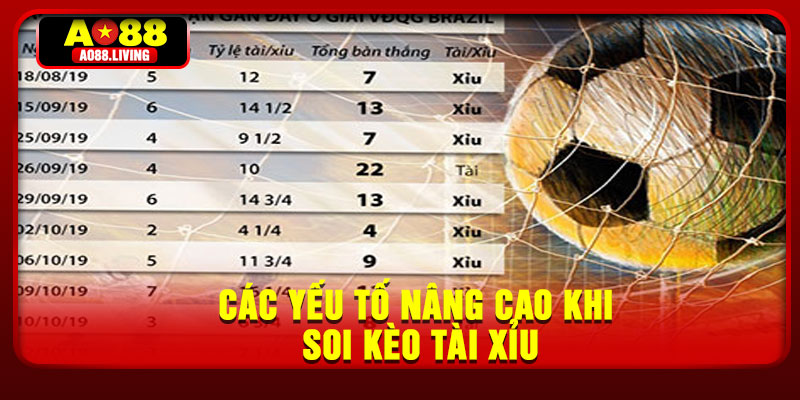 Các yếu tố nâng cao khi soi kèo tài xỉu